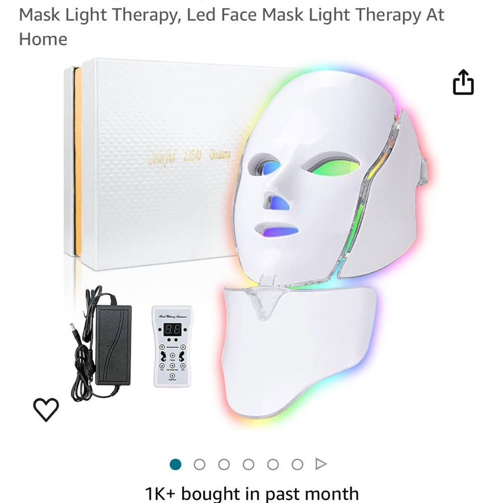 7 Color LED Face Mask- Light Therapy - Picture 2 of 14